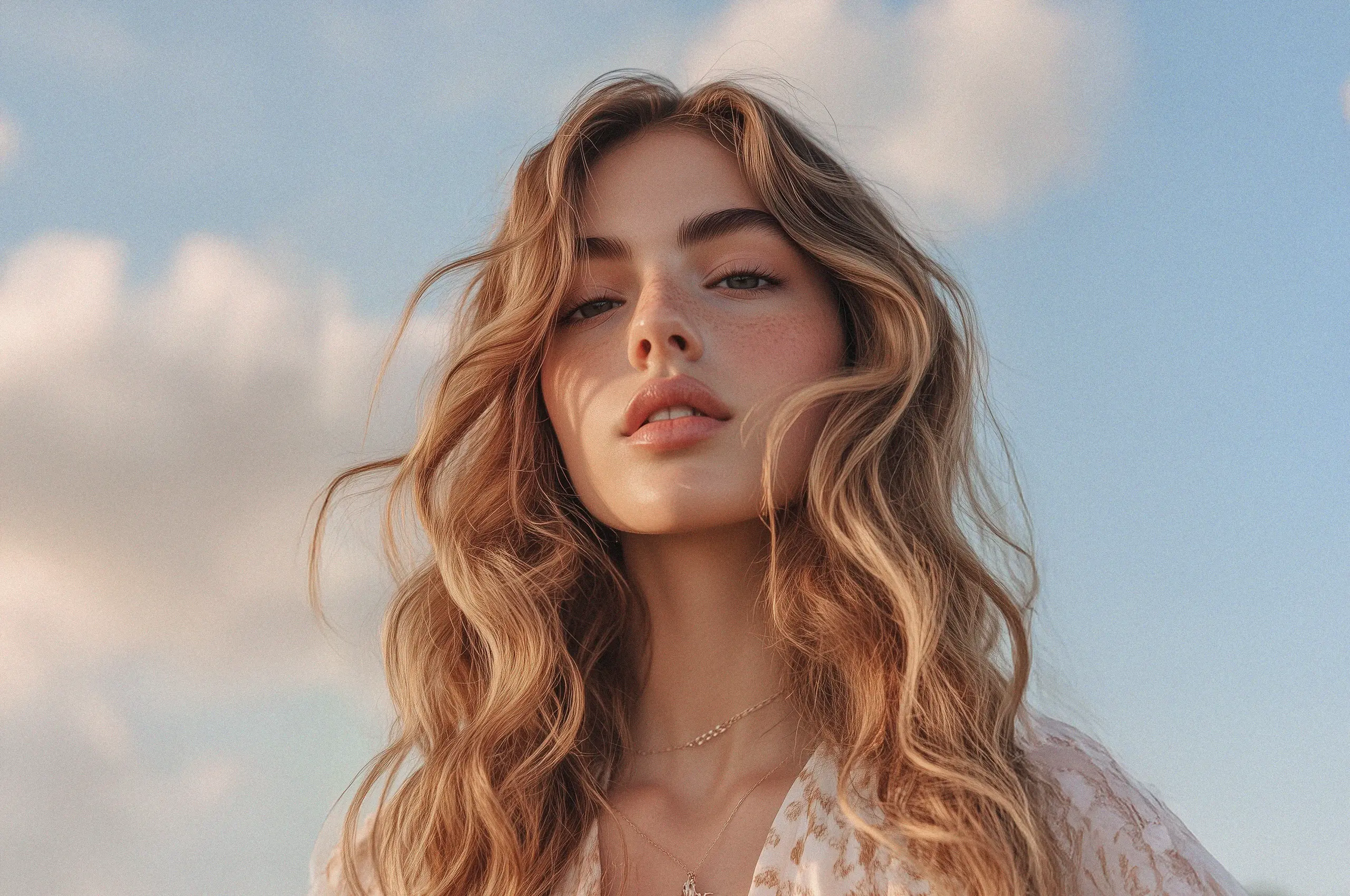 Cannes Image by notthoff La Biosthetique Friseur C Junge Frau offene laessige Balayage outdoor